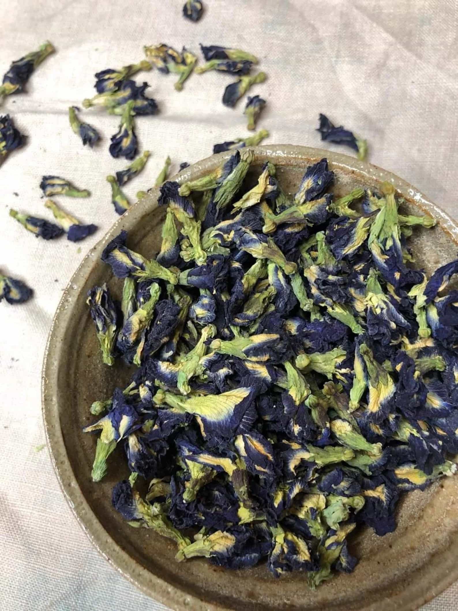 Organic Blue butterfly Pea flower | Lan Hue Die TCM | whole dry tops | Blue Matcha | CLITORIA TERNATEA