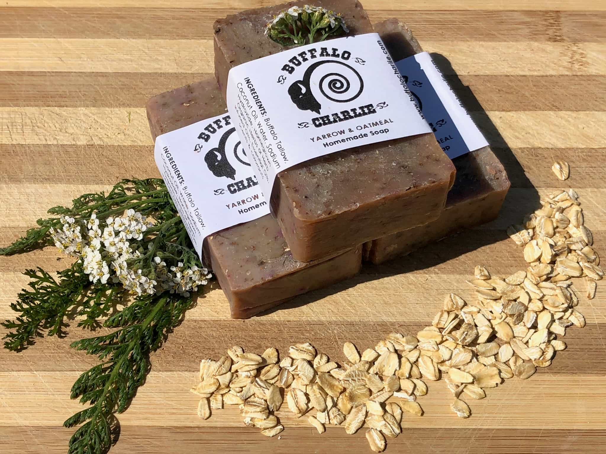 Yarrow + Oatmeal Soap (3 Bar Bundle)