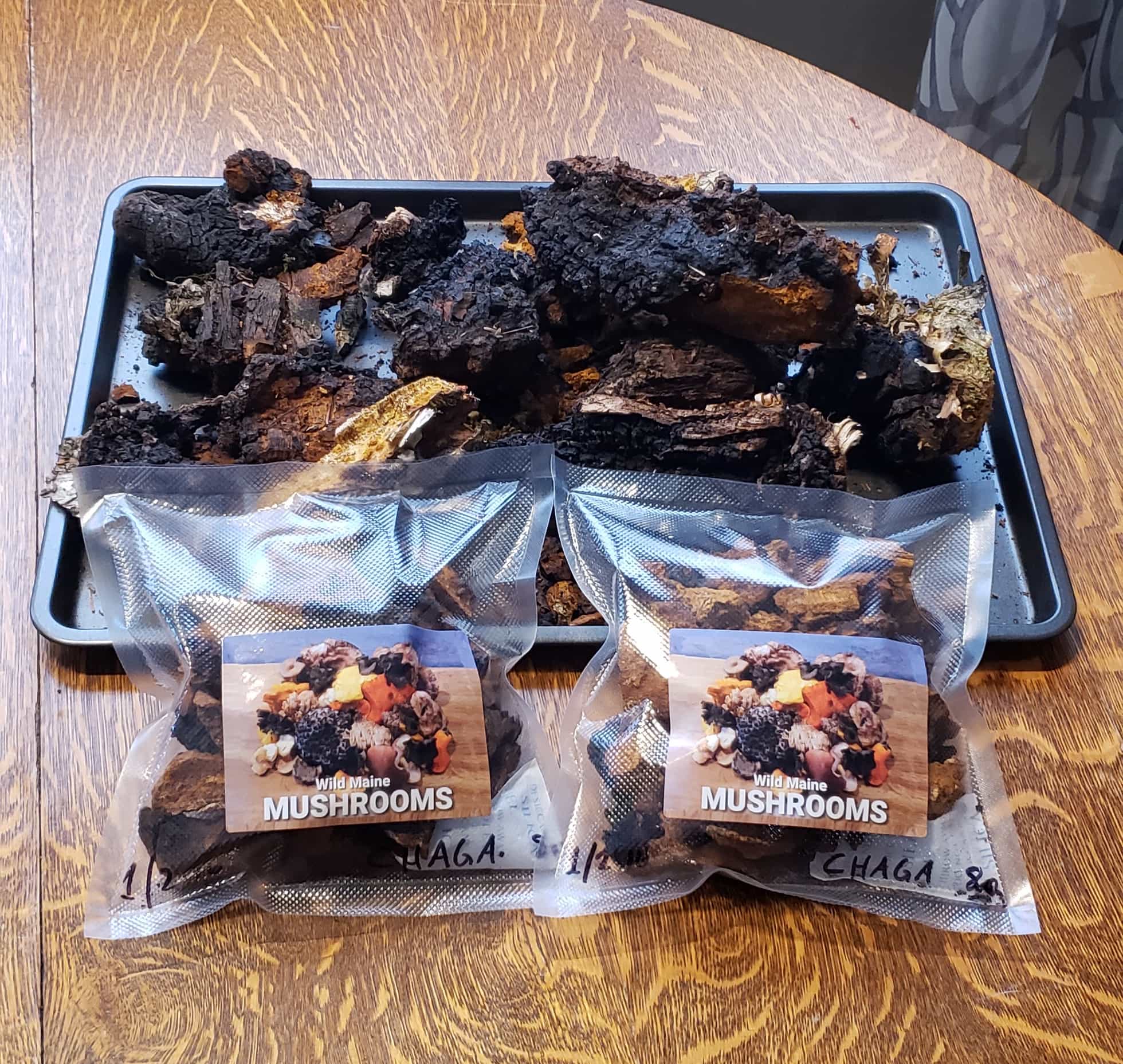 1lb Premium Dried Wild Maine Chaga Chunks - FREE SHIPPING!