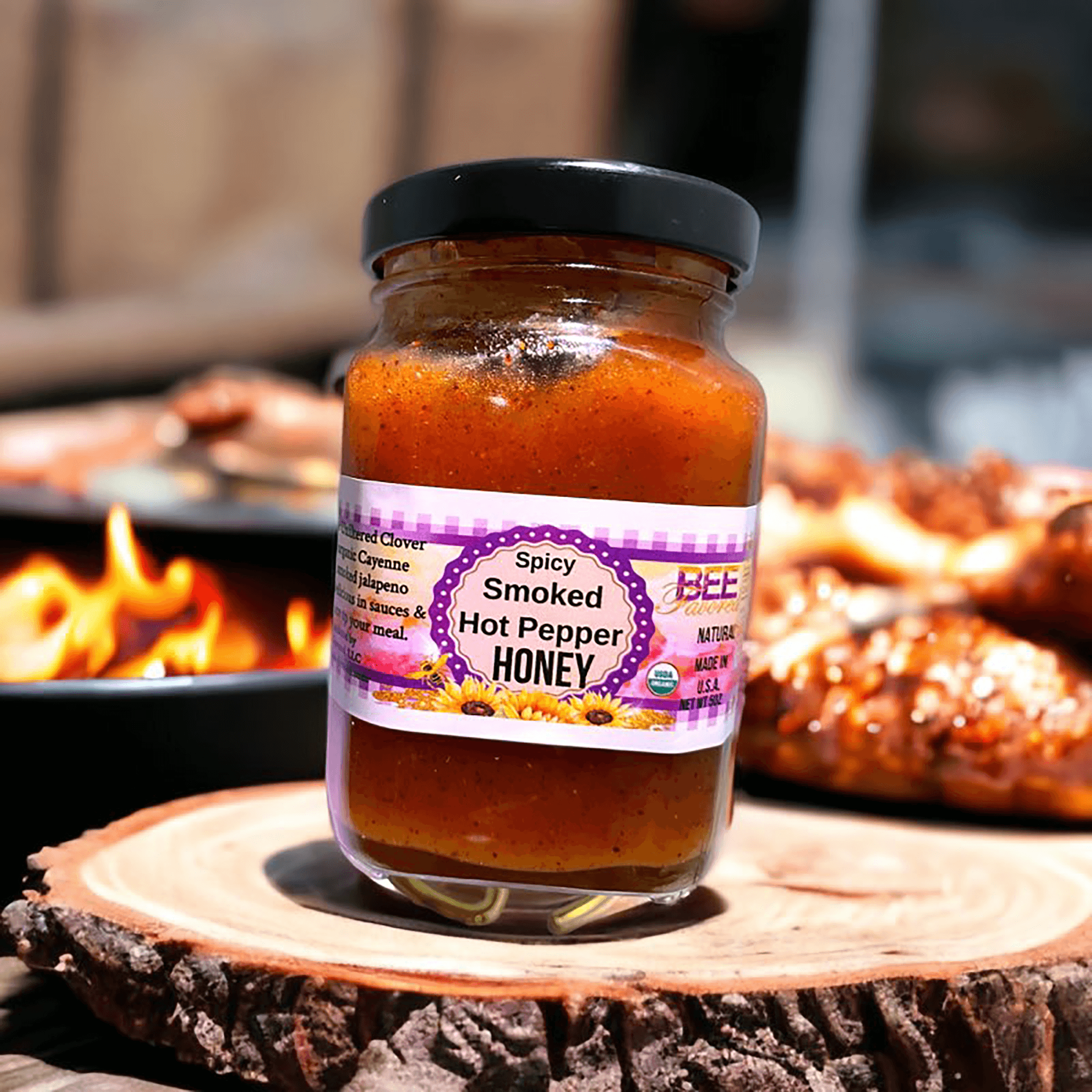 Spicy "Smoked" Hot Pepper Honey