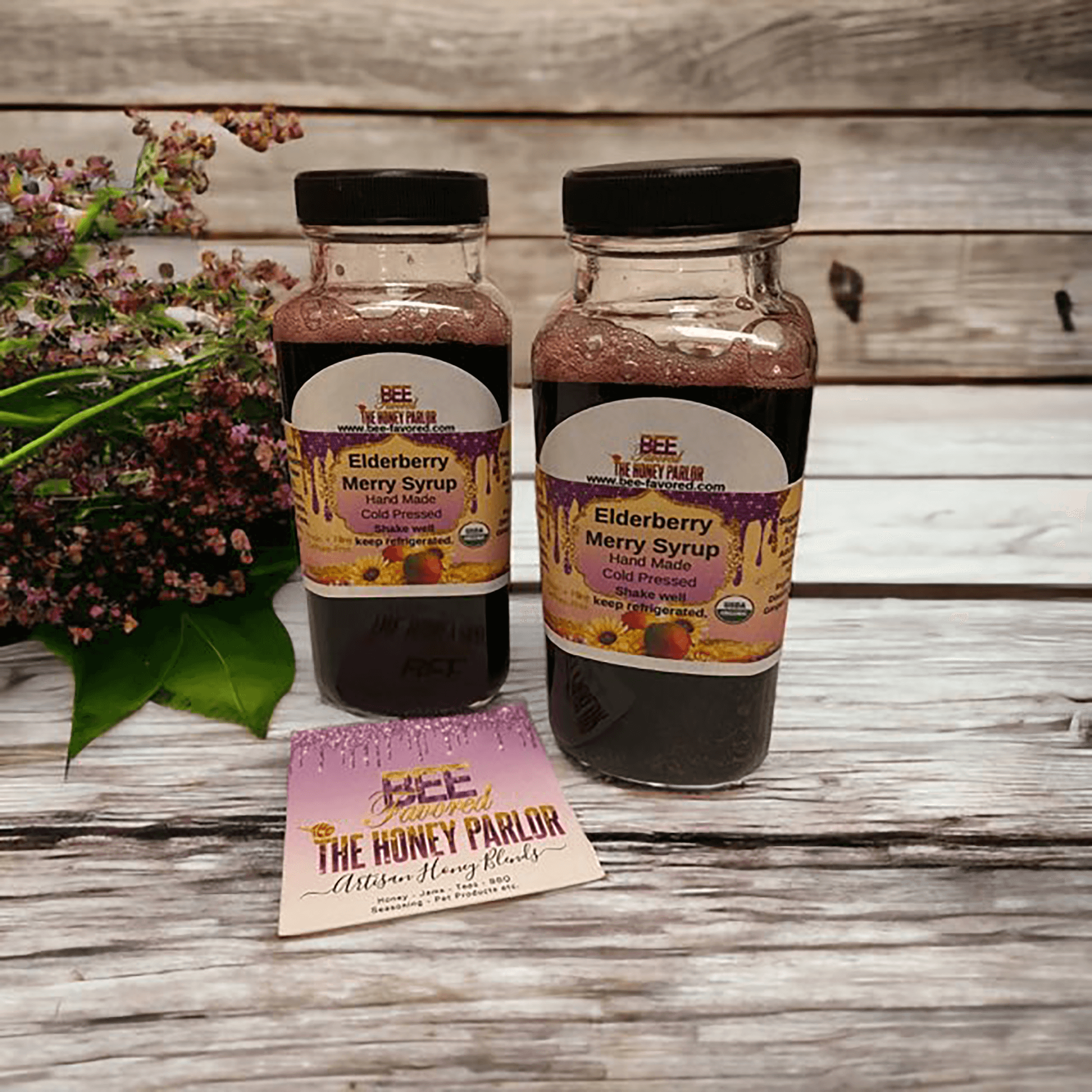 Organic Elderberry-Merry Syrup - BeeFavored