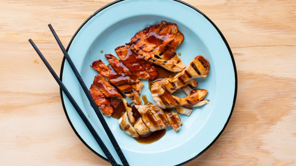 GRILLED CHICKEN OF THE WOODS