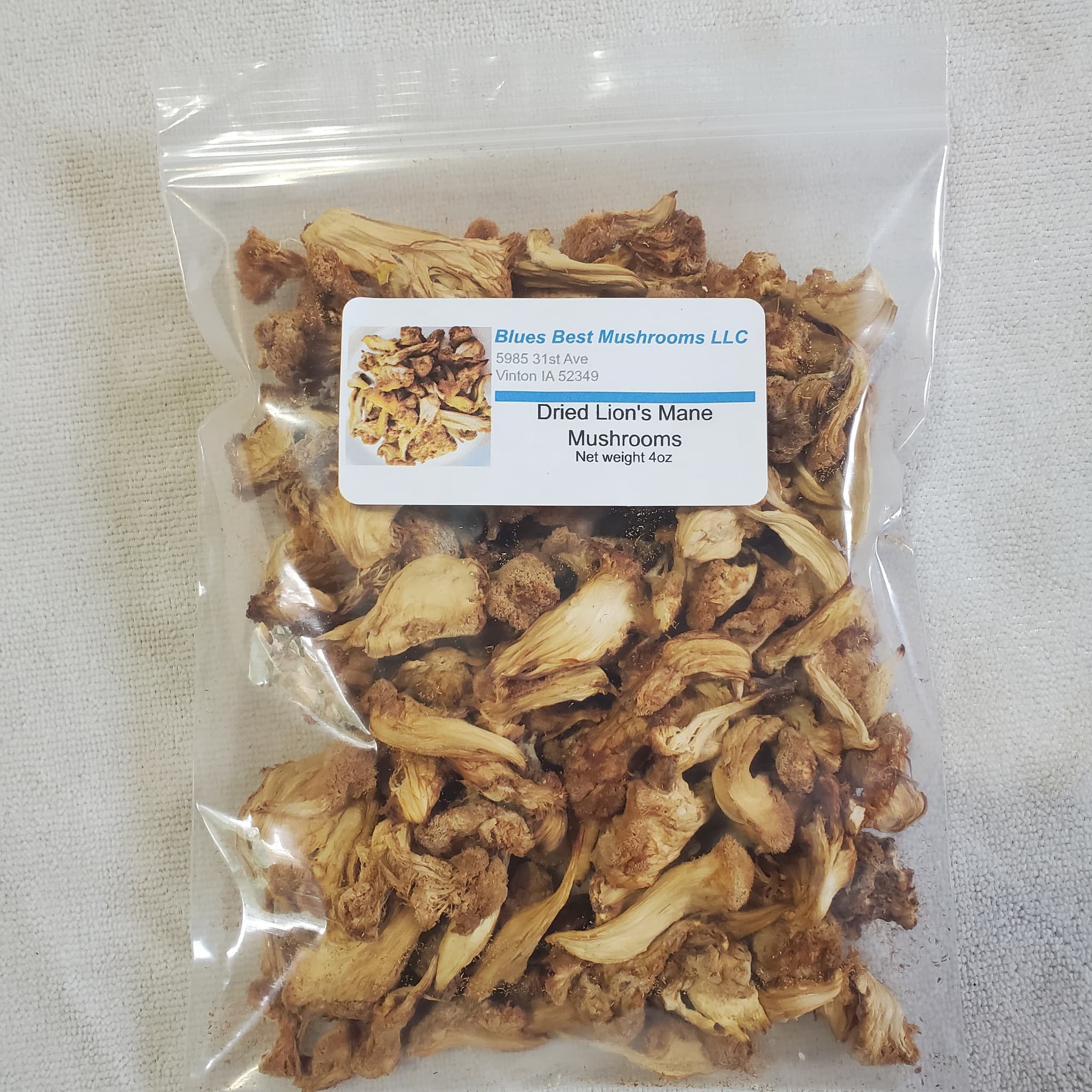 Dried Organic Lion's Mane 4oz