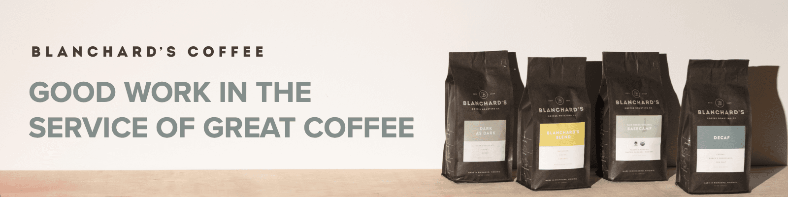Blanchard's Coffee's banner