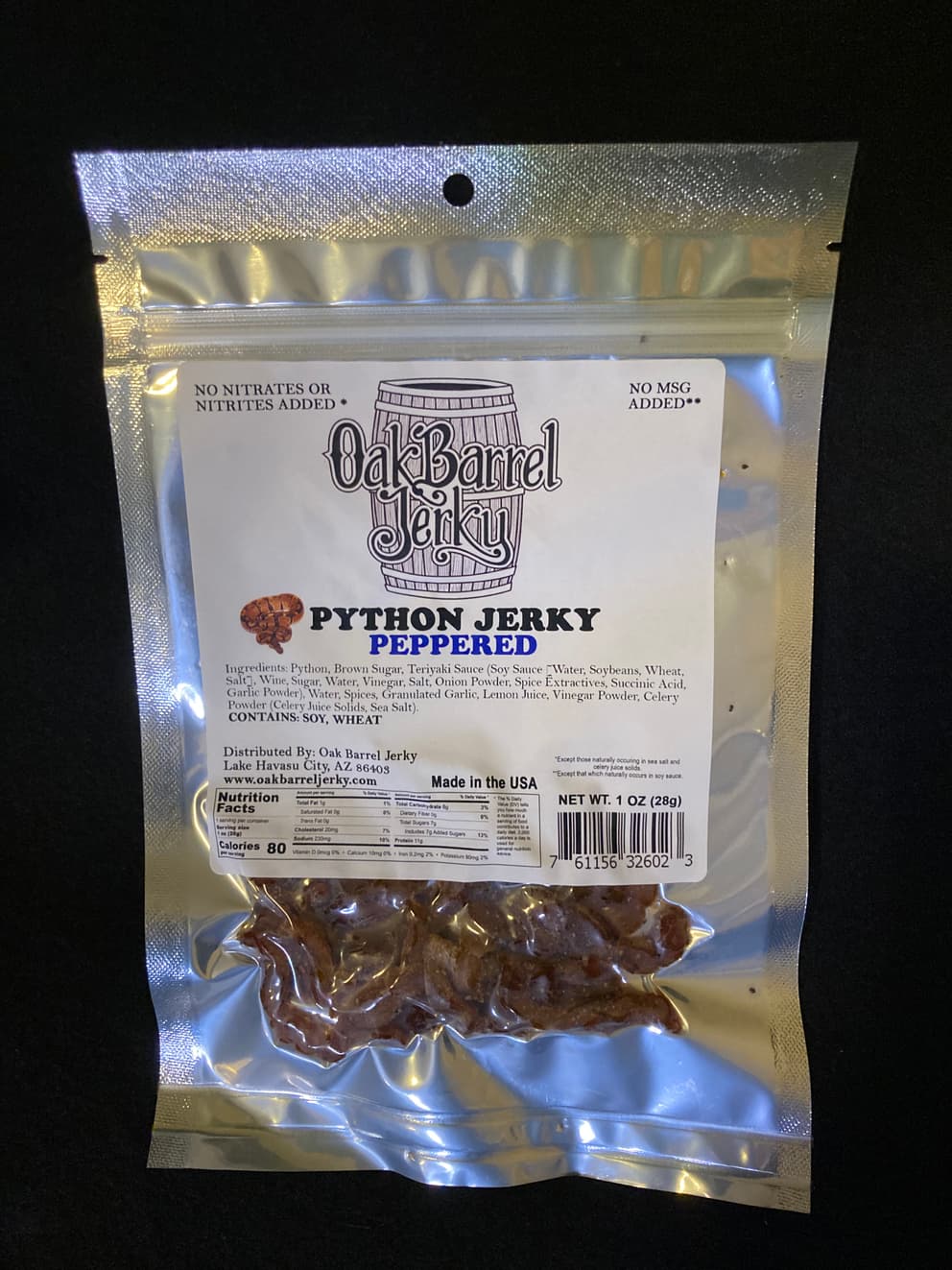 Gourmet Peppered Python Jerky - Buy Online | Foraged