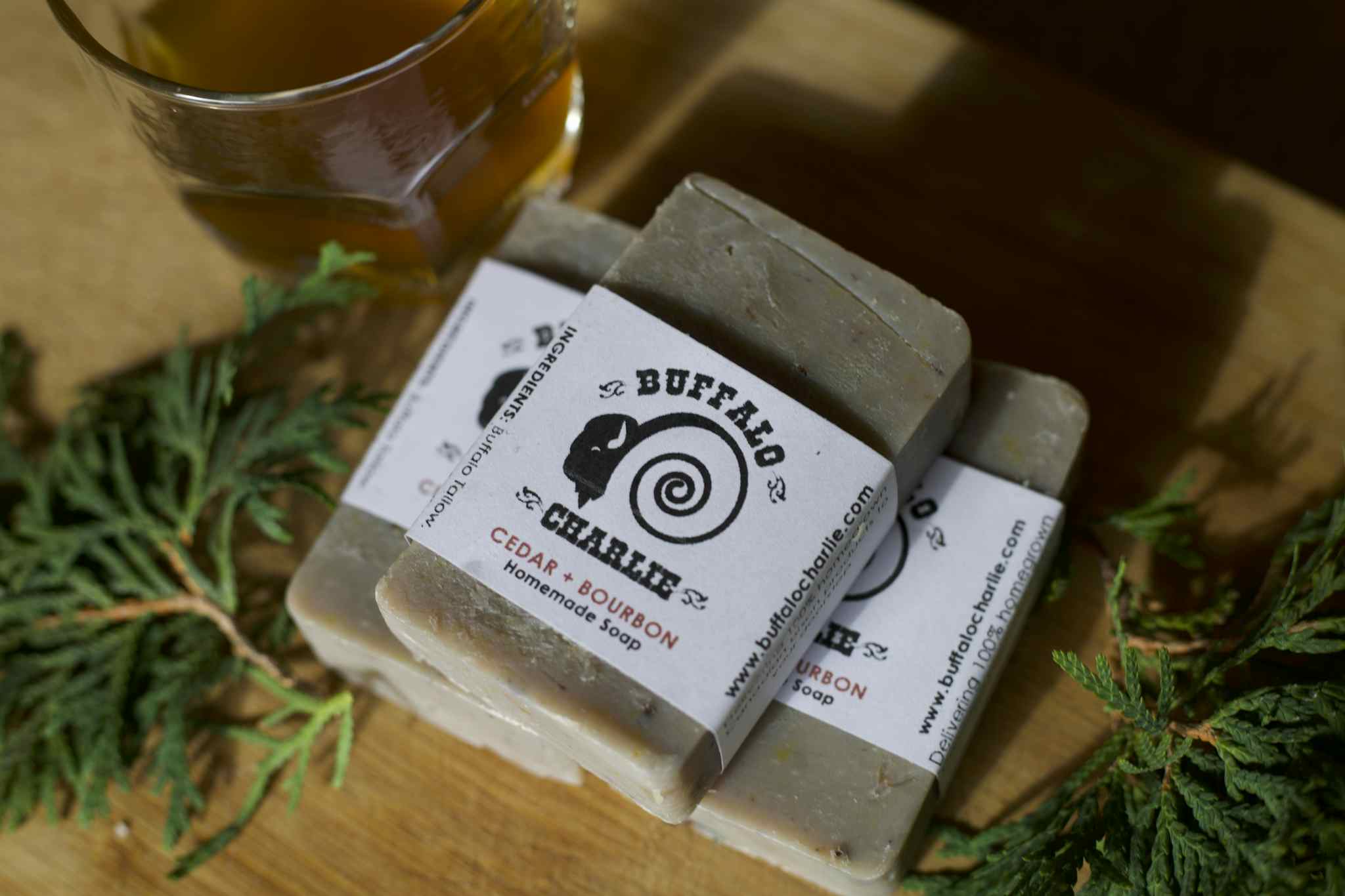 Cedar + Bourbon Soap (3 bar bundle)