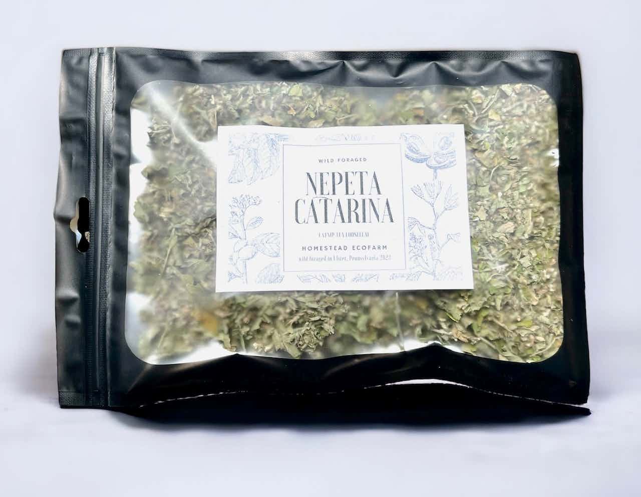 Organic Looseleaf Catnip Tea | Nepeta Catarina | Catmint | Treat for Cats | Gift for Cats | Bulk Dried Herb | Wild Foraged