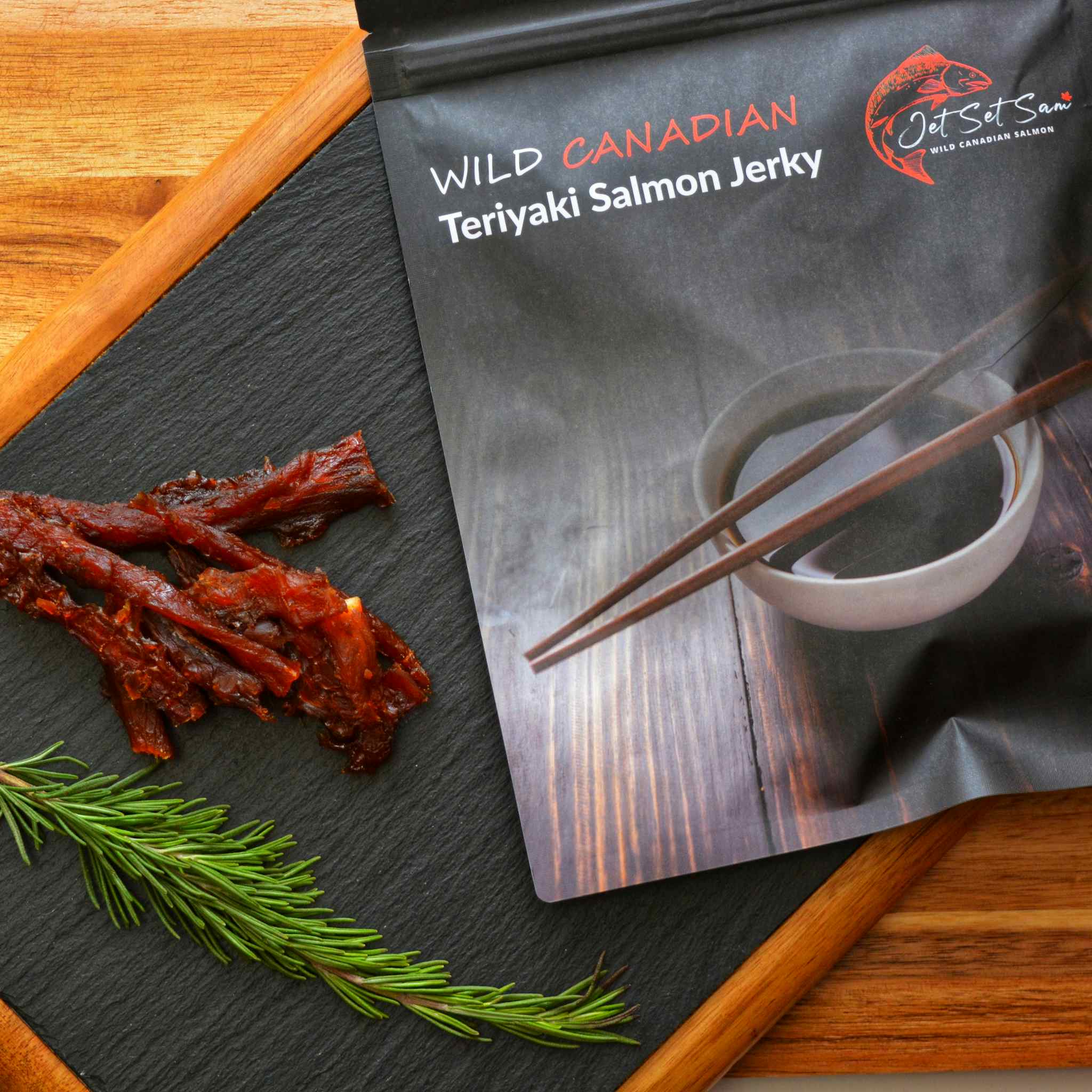 Wild Canadian Salmon Jerky Teriyaki Flavor