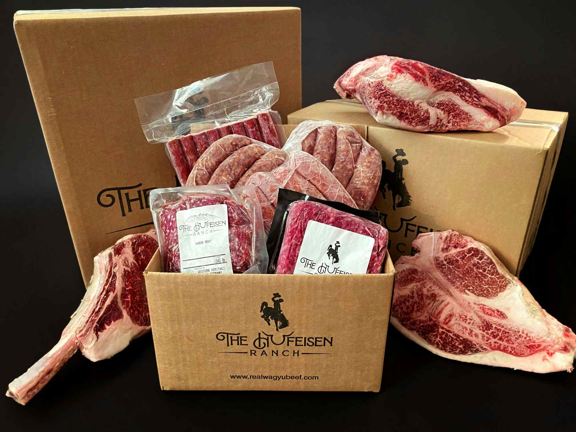 100% All-Natural Grass & Flax Fed Wagyu 1/2 Beef Box - 200lbs of Wagyu Beef