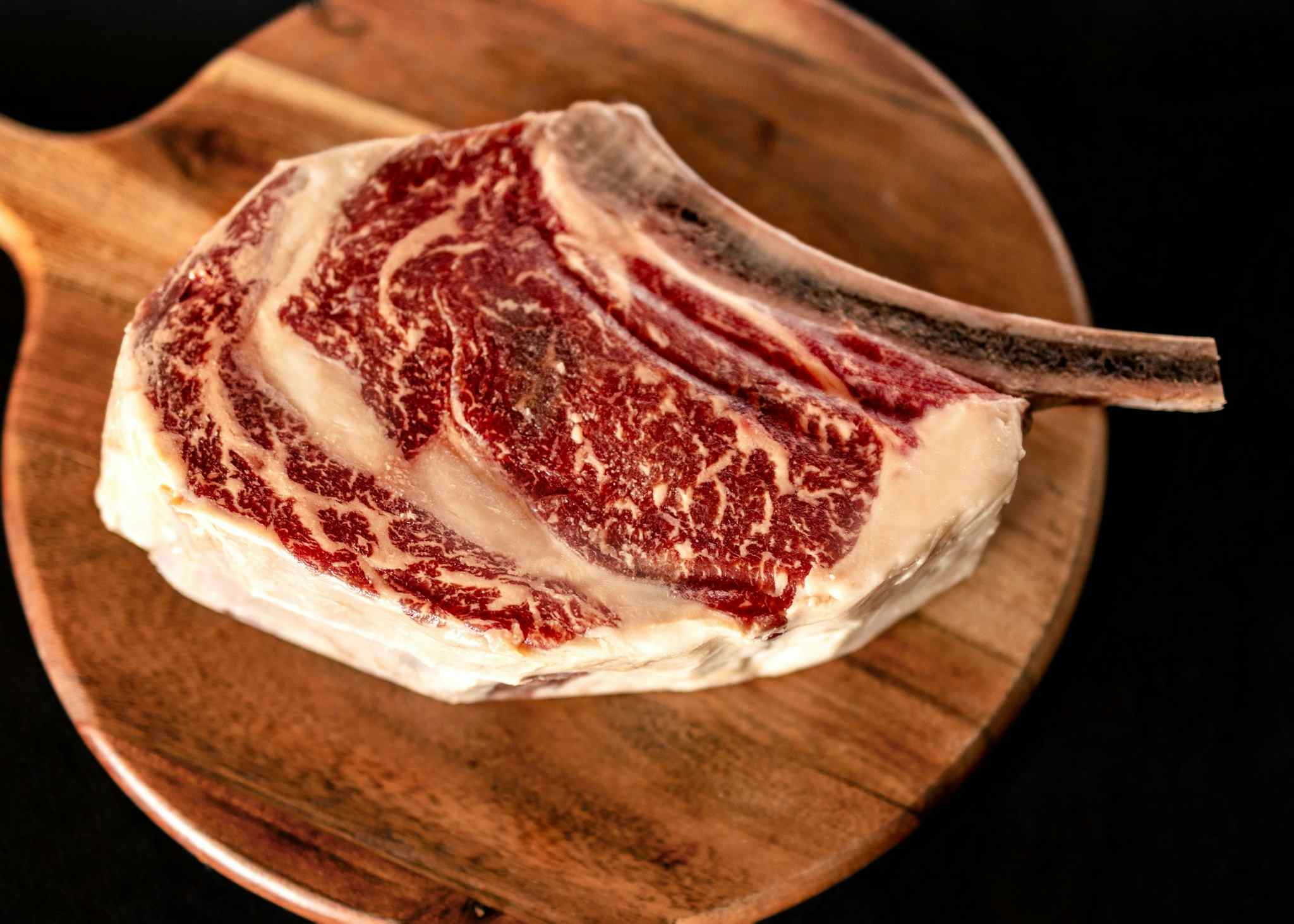 100% All-Natural Grass-Fed Fullblood Wagyu Cowboy Rib Steak