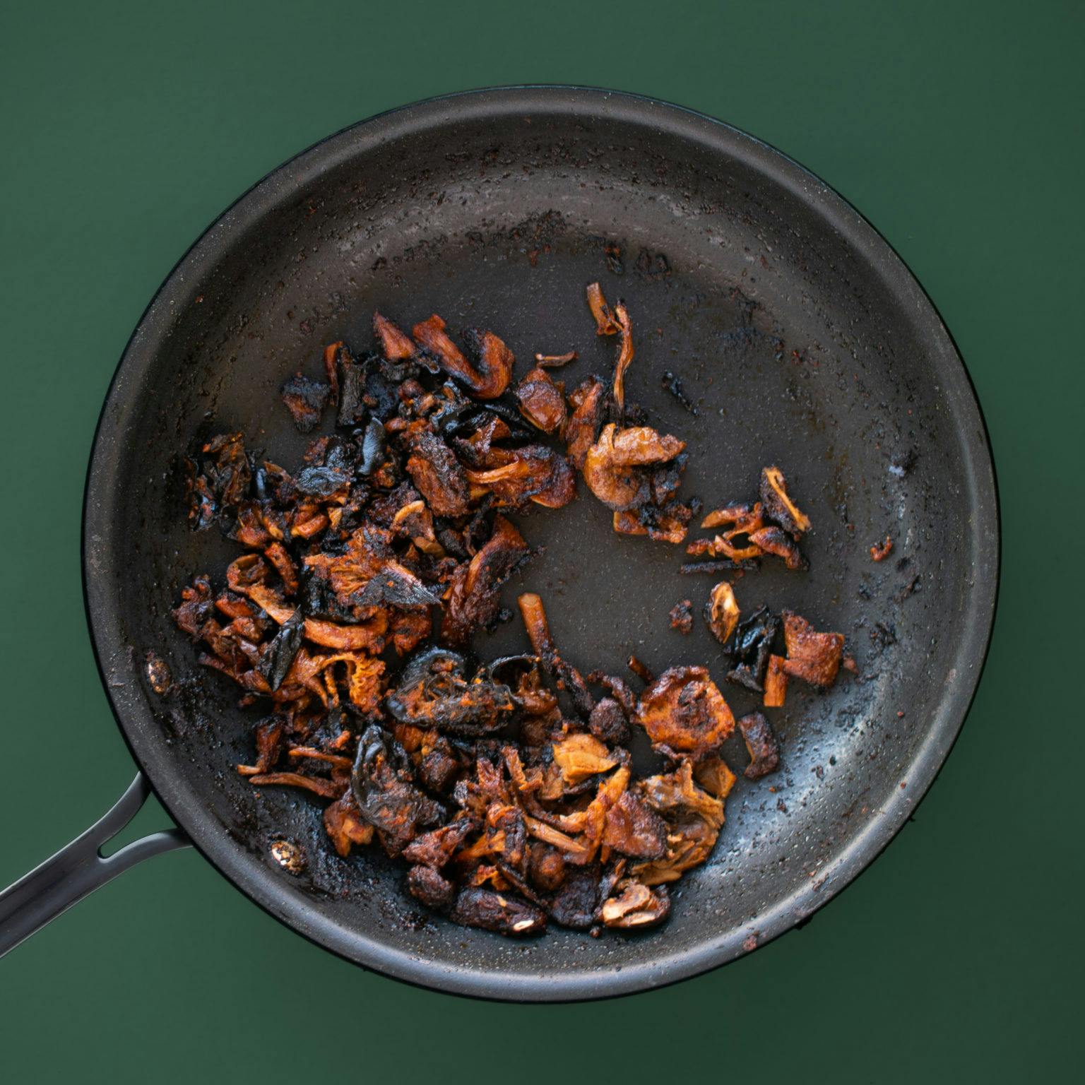 Repeat until mushrooms are deeply browned and slightly charred.