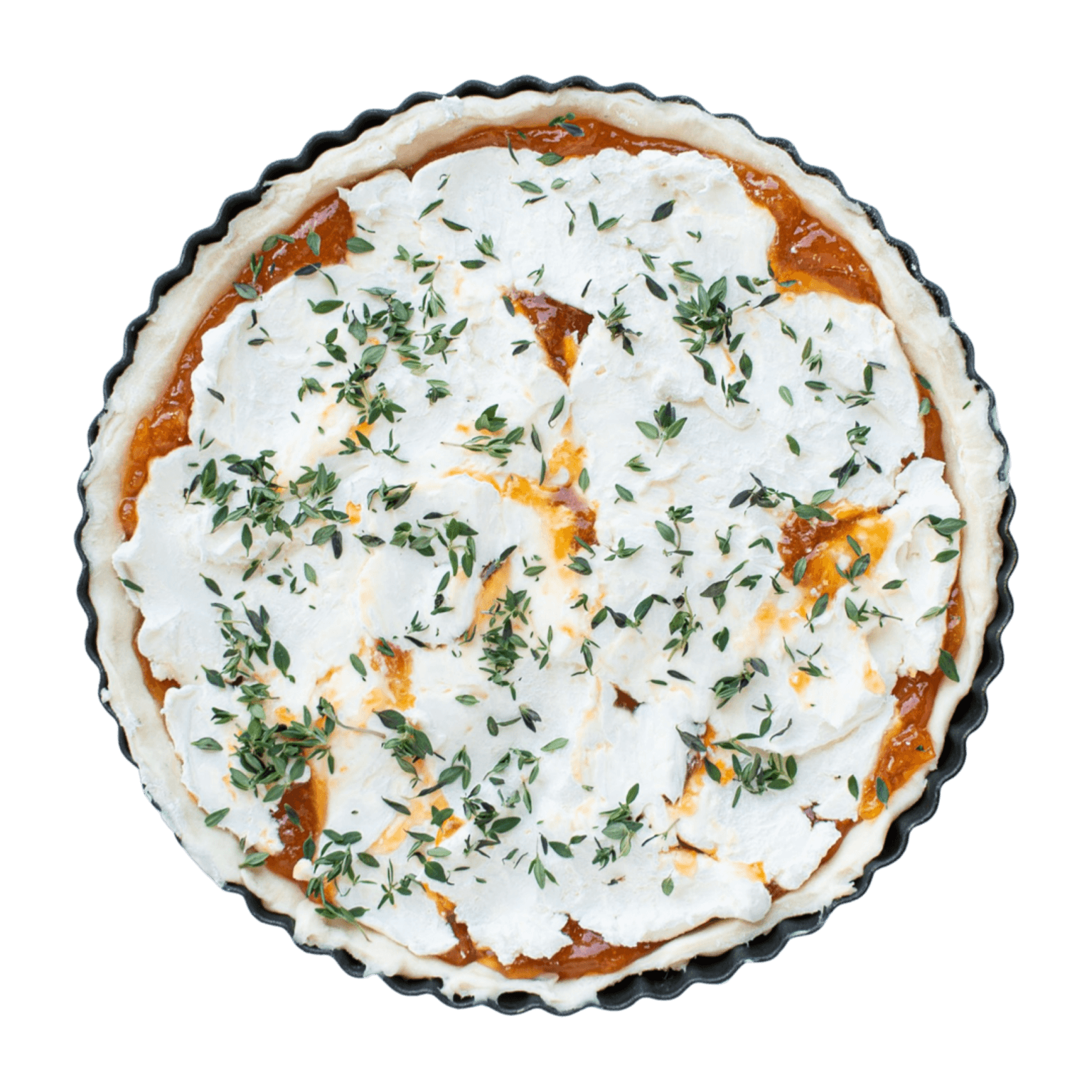 Layer cream cheese and thyme