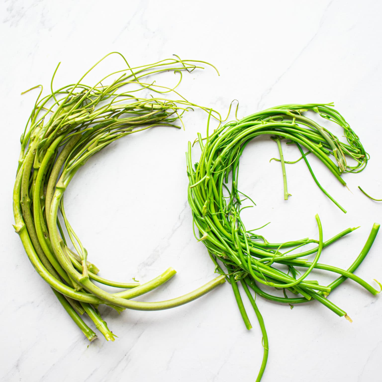 Before & after blanching
