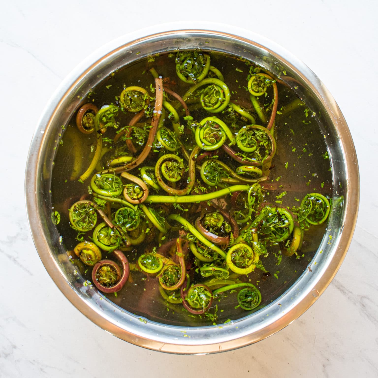 Submerge in cool water