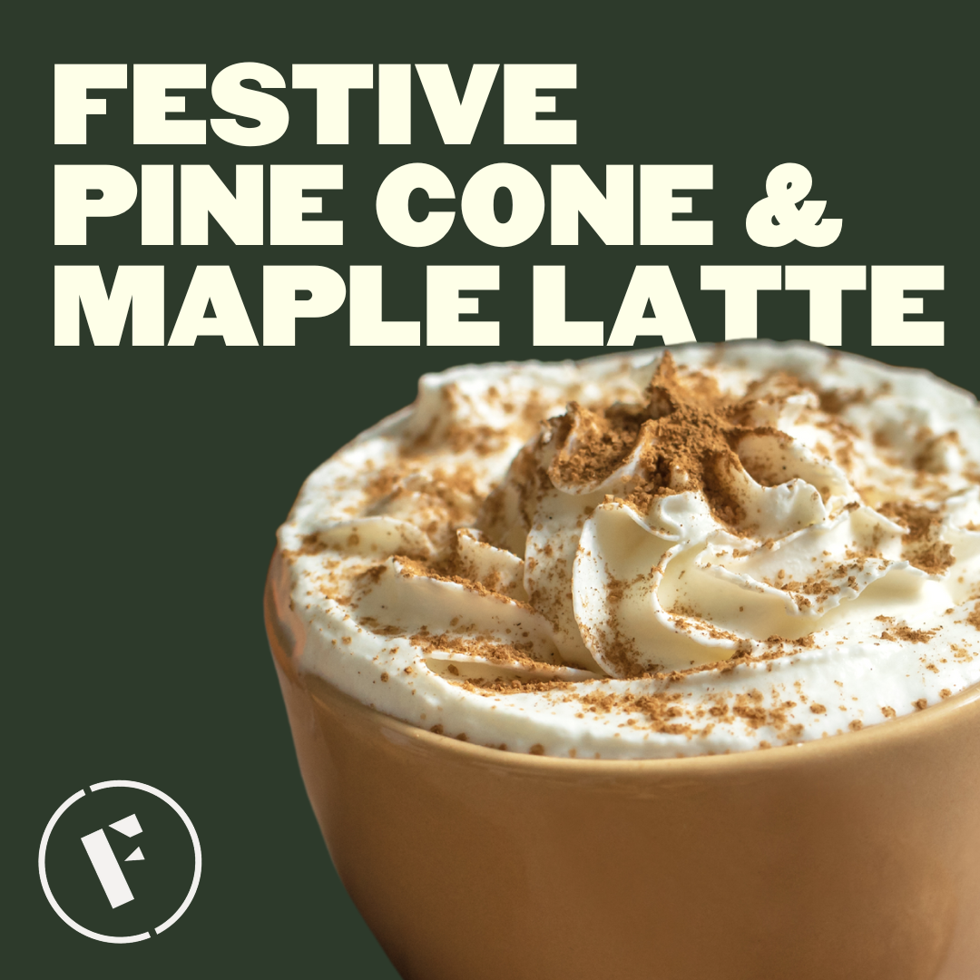 Festive Pine Cone & Maple Latte