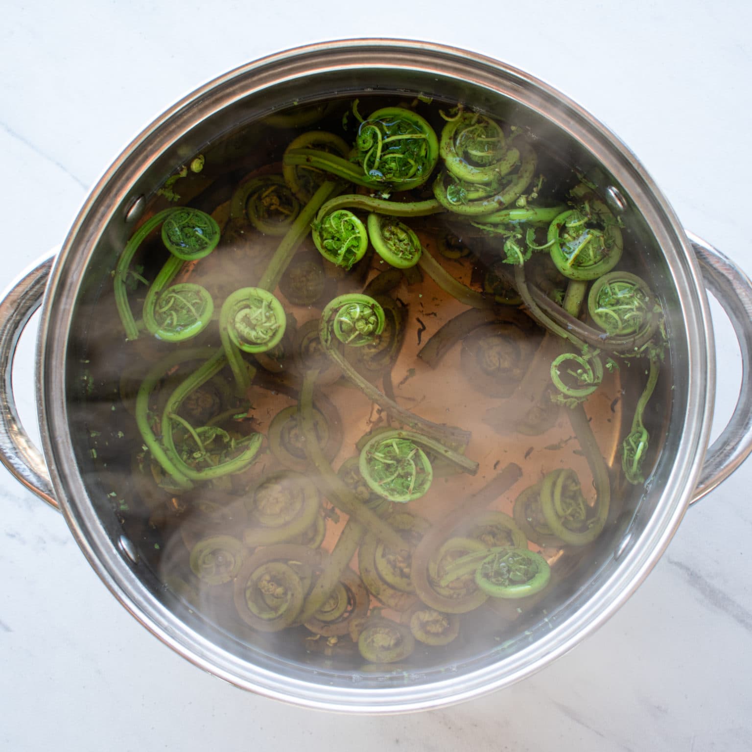 Blanch in salted water