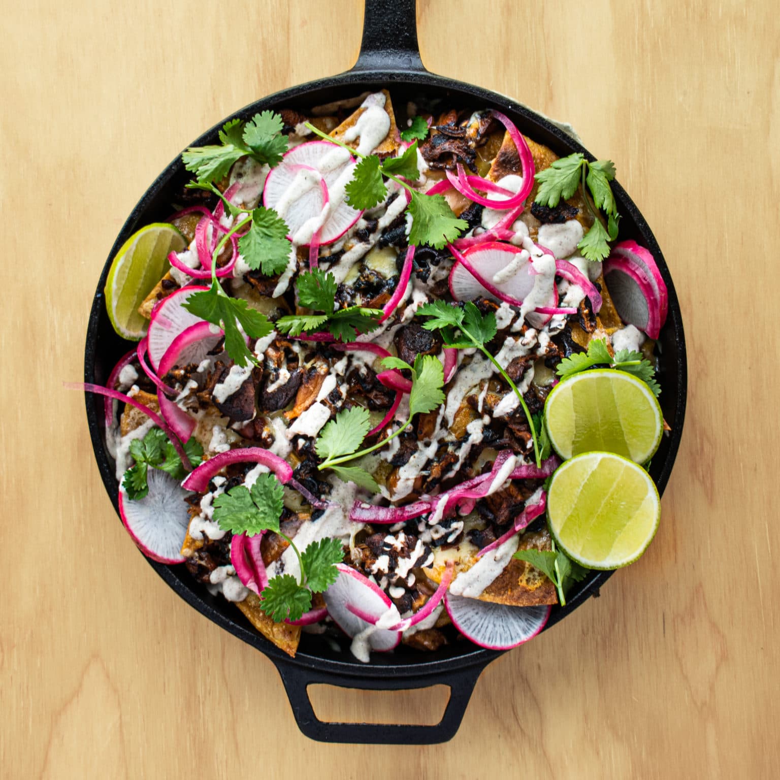 Add toppings and wild herbs