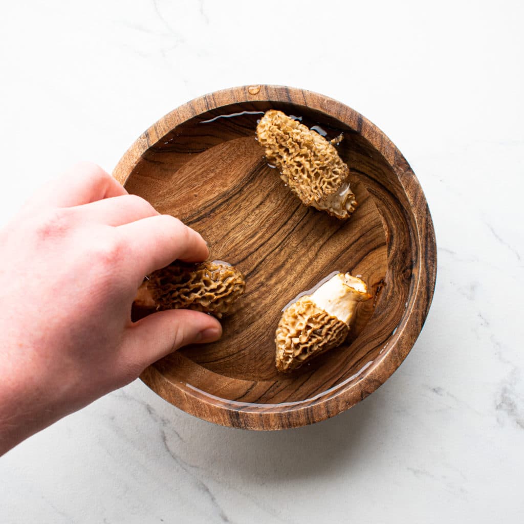 Dunk briefly in water and dry immediately